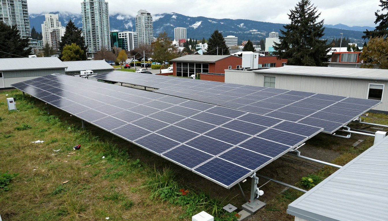 Instalación de Energía Solar Vertical en Vancouver