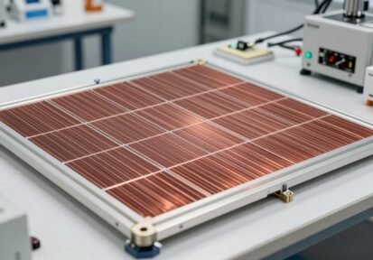 Innovación en células solares con pasta de cobre para mejorar la eficiencia energética