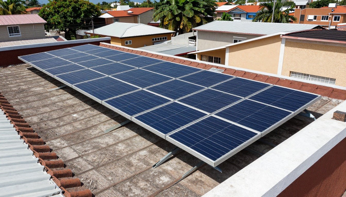 Instalación de paneles solares en techos de hormigón, zinc o teja