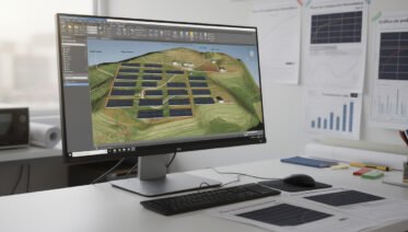 Optimización del diseño solar con modelado 3D del terreno