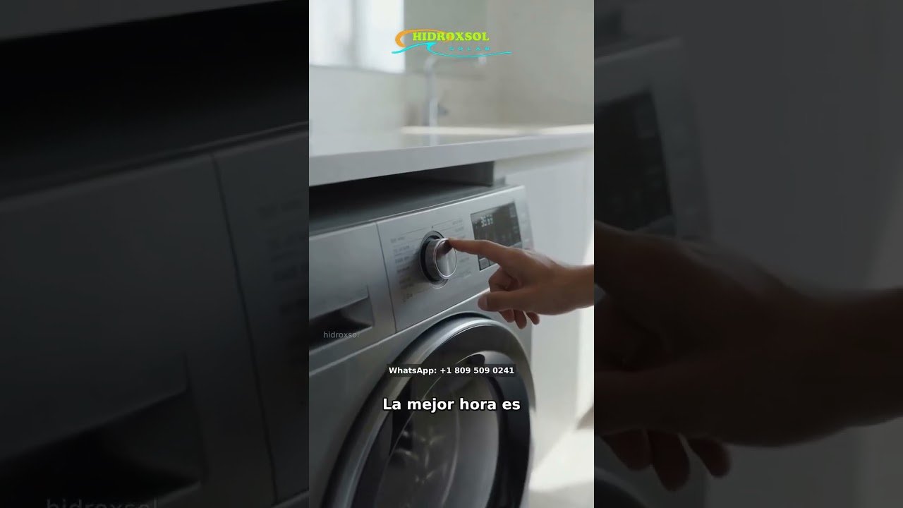 El mejor momento para usar la lavadora con paneles solares y ahorrar energía